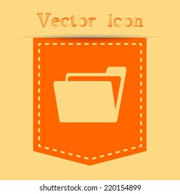 Orange icons with shadow. vector illustration