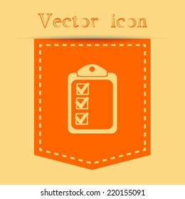 Orange icons with shadow. vector illustration
