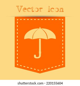 Orange icons with shadow. vector illustration