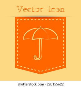 Orange icons with shadow. vector illustration