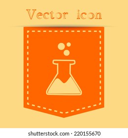 Orange icons with shadow. vector illustration