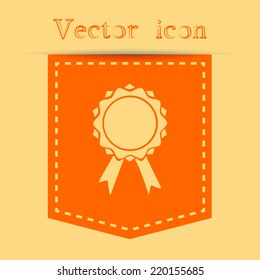 Orange icons with shadow. vector illustration