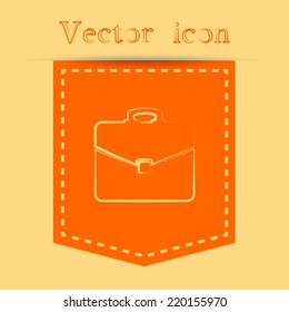 Orange icons with shadow. vector illustration