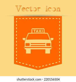 Orange icons with shadow. vector illustration