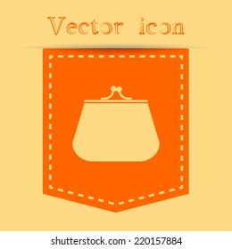 Orange icons with shadow. vector illustration