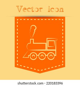 Orange icons with shadow. vector illustration