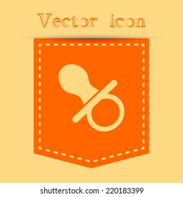 Orange icons with shadow. vector illustration
