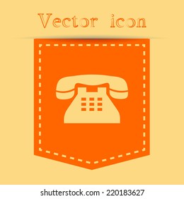 Orange icons with shadow. vector illustration