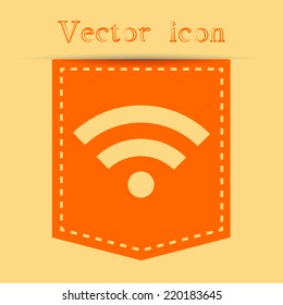 Orange icons with shadow. vector illustration