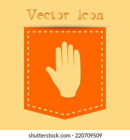 Orange icons with shadow. vector illustration