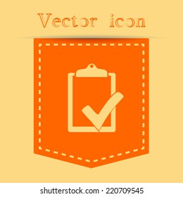 Orange icons with shadow. vector illustration