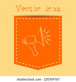 Orange icons with shadow. vector illustration