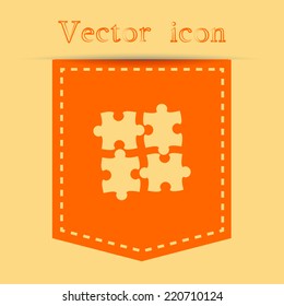 Orange icons with shadow. vector illustration