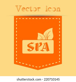 Orange icons with shadow. vector illustration