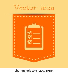 Orange icons with shadow. vector illustration