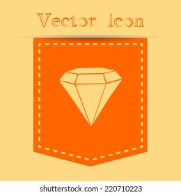 Orange icons with shadow. vector illustration