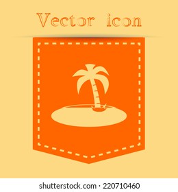 Orange icons with shadow. vector illustration