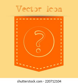 Orange icons with shadow. vector illustration
