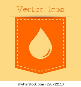 Orange icons with shadow. vector illustration