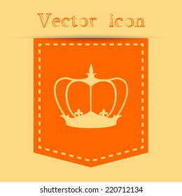 Orange icons with shadow. vector illustration