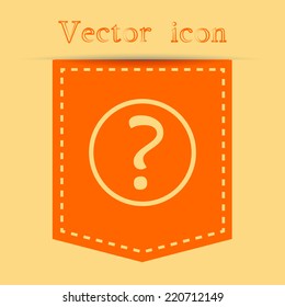 Orange icons with shadow. vector illustration