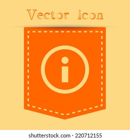 Orange icons with shadow. vector illustration