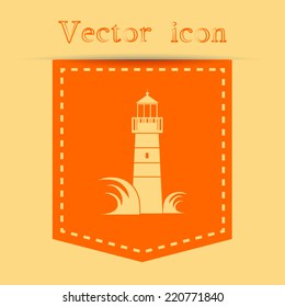 Orange icons with shadow. vector illustration 