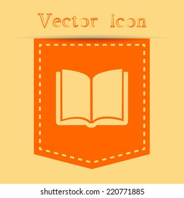 Orange icons with shadow. vector illustration 