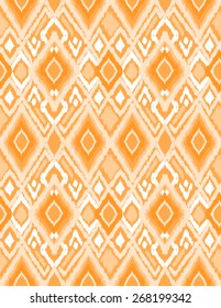 orange ikat design ~ seamless background