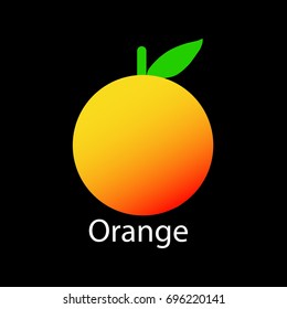 orange illustration. cartoon. fruit