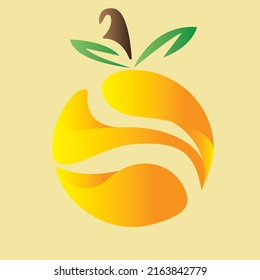 Ilustración naranja con fondo crema