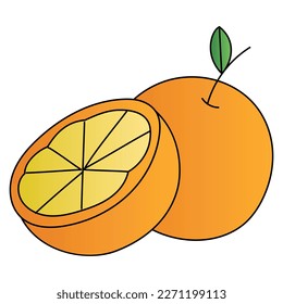 Orange illustration design element for website, applications, icon, component, printing, document, poster design.