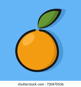 Orange illustration design template