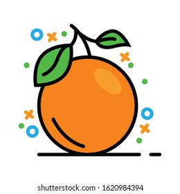 Orange Illustration with Isolated Variations on a White Background. Vector illustration