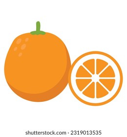 orange illustration on white background for your design