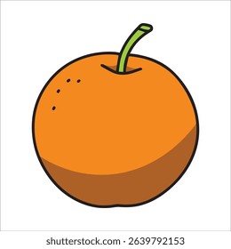 a orange illustration with simple color