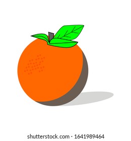 Orange illustration vector, flat design.