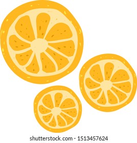 Orange, Illustration, Vektorgrafik auf weißem Hintergrund.