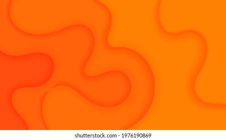 Orange imitation waves. Shadow on wave. 