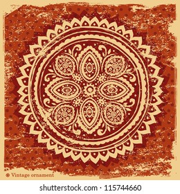 Orange Indian ornament