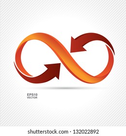 Orange Infinity Arrow