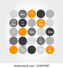 Orange Infographic Circle Set Infographic Concept Stock Vector (Royalty ...