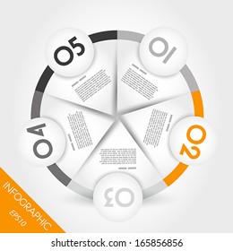orange infographic ring with border. infographic concept.