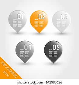 orange infographic striped drops. infographic concept.