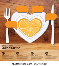 orange, infographics. fruits vector illustration.