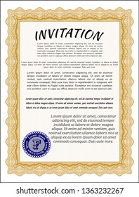 Orange Invitation. Customizable, Easy to edit and change colors. Printer friendly. Modern design. 