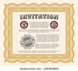 Orange Invitation. Customizable, Easy to edit and change colors. Printer friendly. Perfect design. 