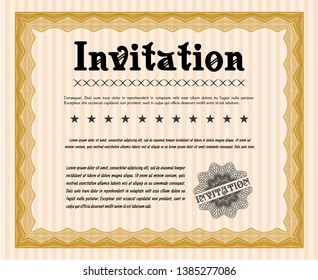 Orange Invitation. Customizable, Easy to edit and change colors. With quality background. Sophisticated design. 