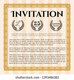 Orange Invitation. Customizable, Easy to edit and change colors. With background. Good design. 