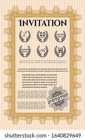 Orange Invitation. Customizable, Easy to edit and change colors. With quality background. Good design. 